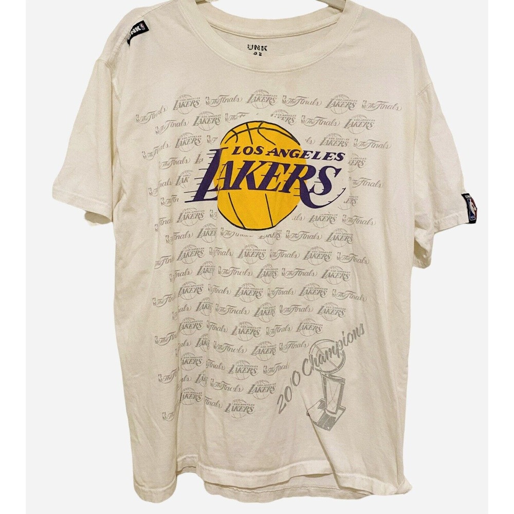 Lakers Shirt UNK Los Angeles 2010 Champions Sz Men Large NBA Basketball LA White